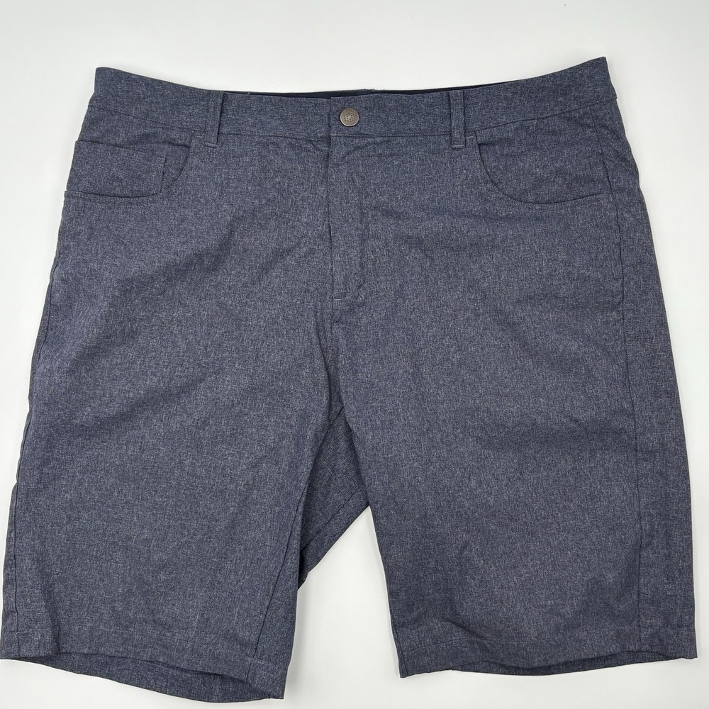 PUMA Golf Shorts Mens 38 Blue Gray Heather Polyester‎ Athletic Casual Everyday